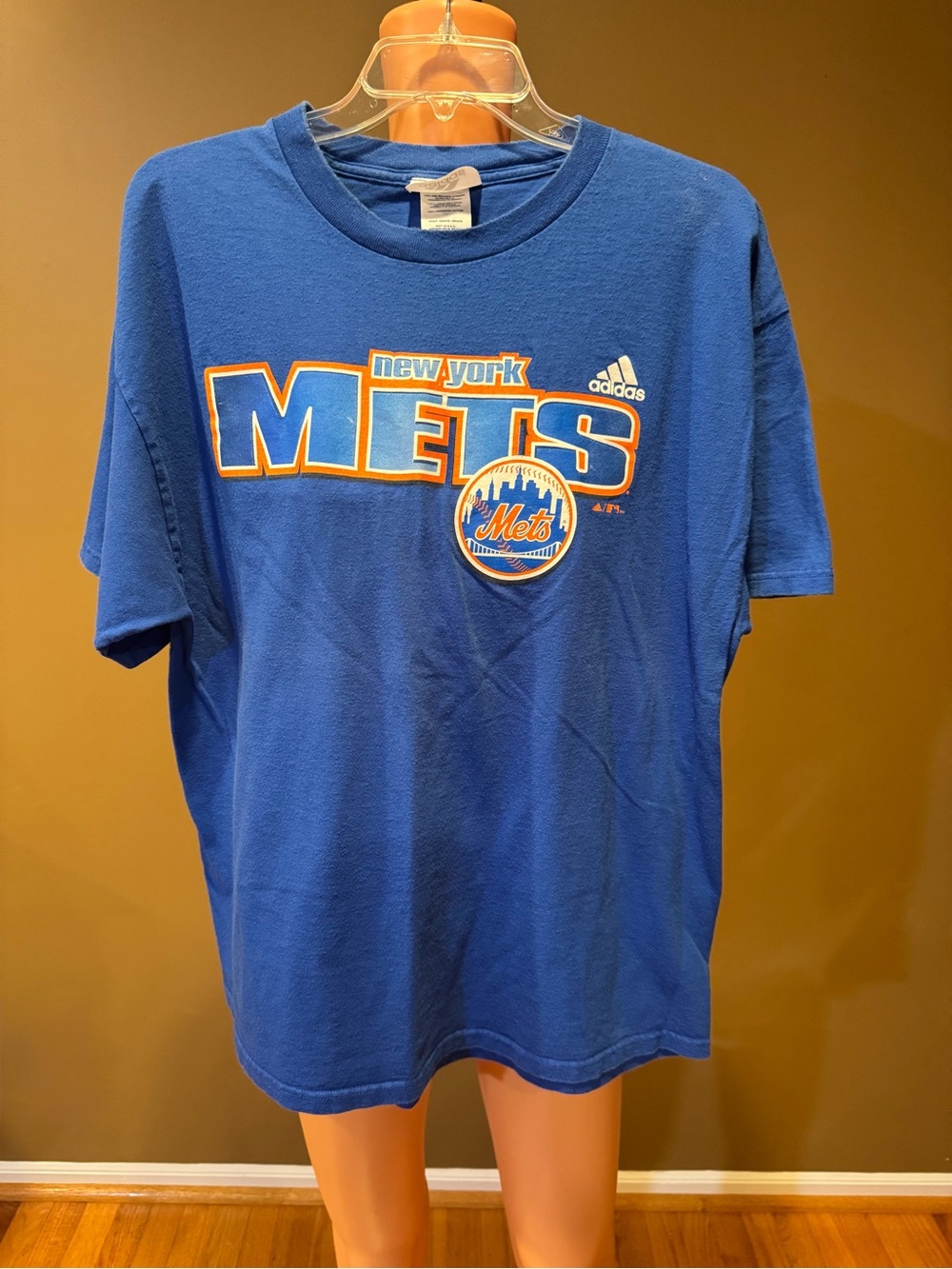 adidas Royal Blue New York Mets Short Sleeve Graphic Tee